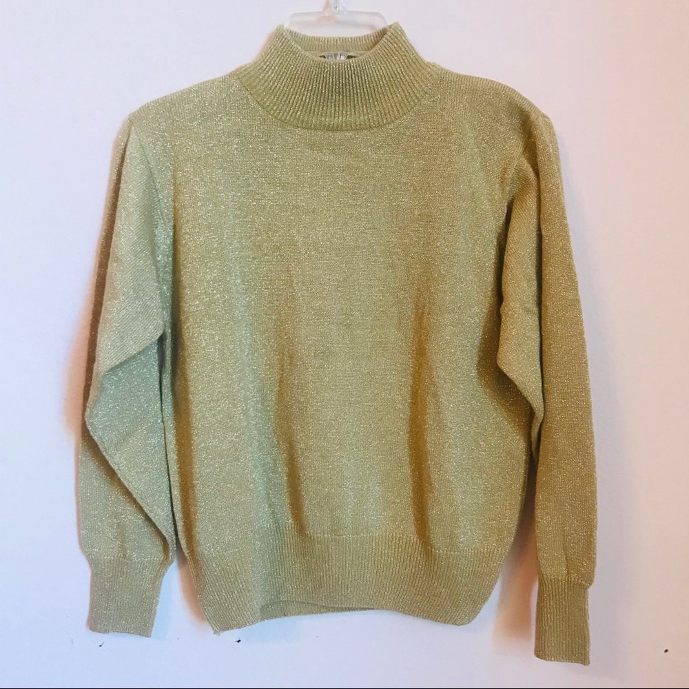 Vintage 80s gold mockneck sweater